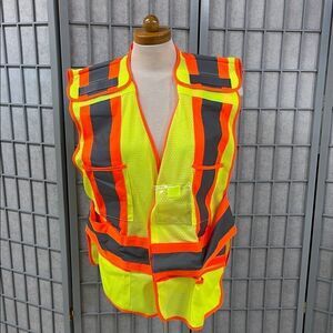 High-Visibility Safety Vest with Reflective Stripes. One size.
